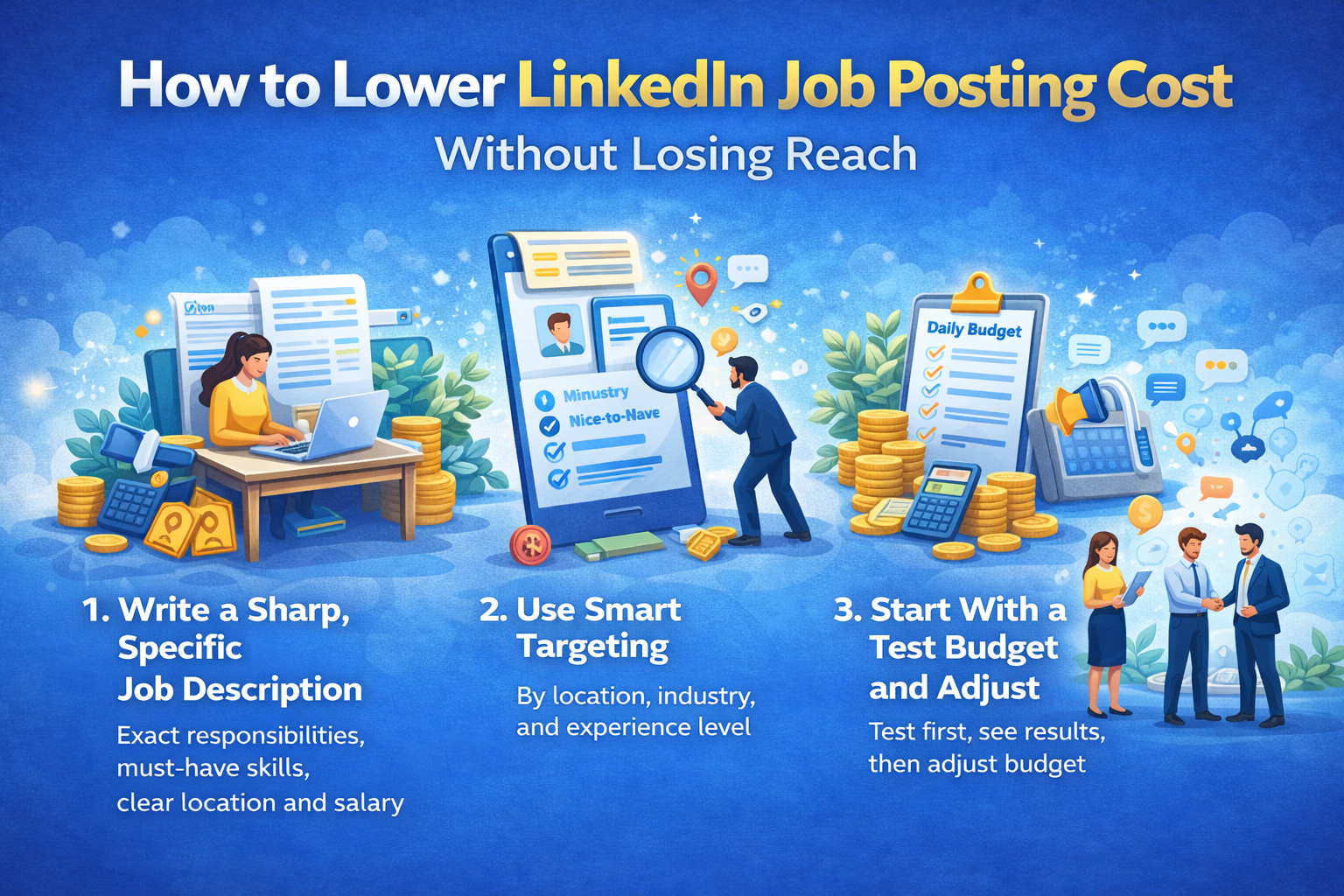 Ways to lower LinkedIn job posting cost without losing reach